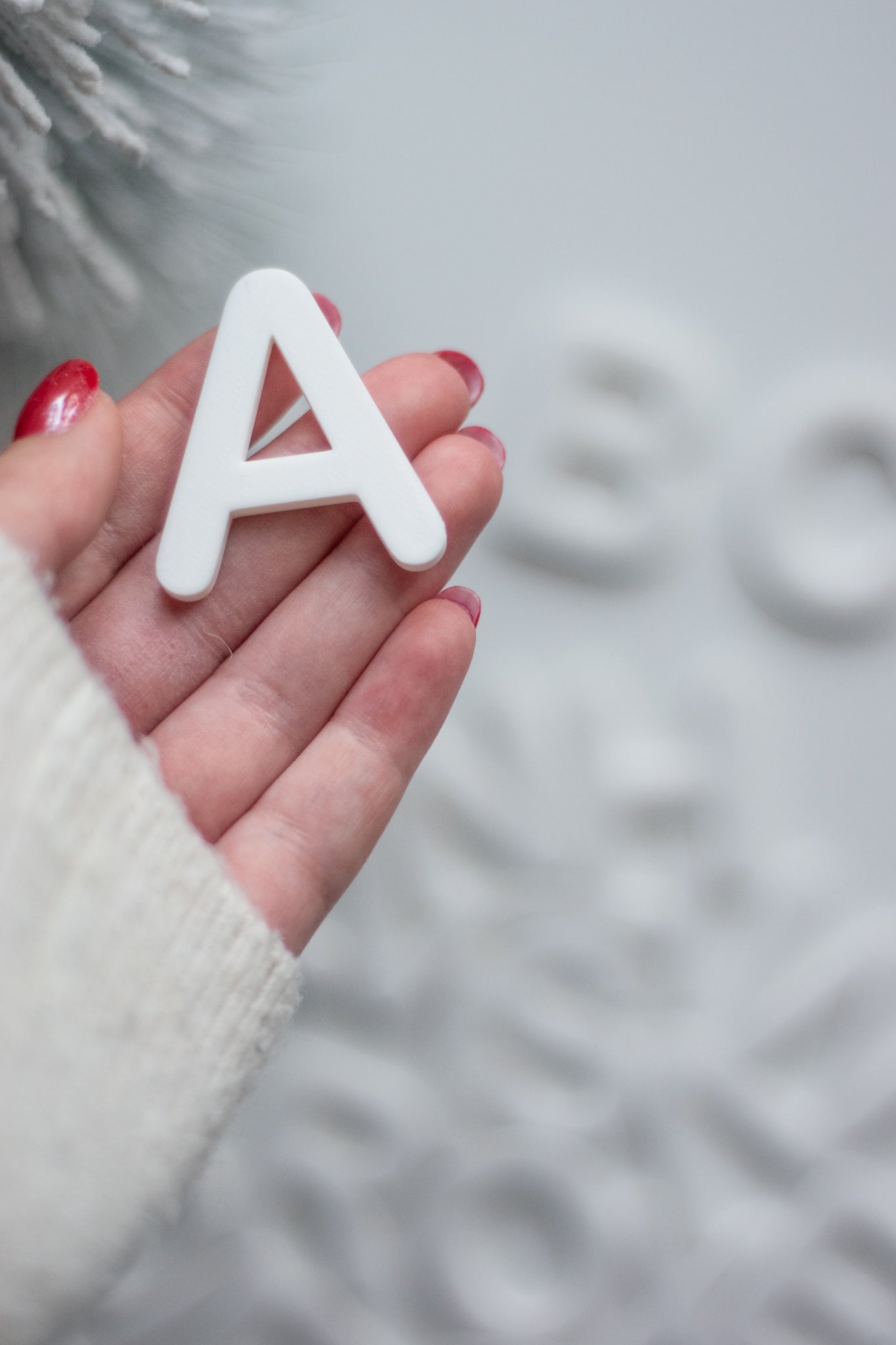 Alphabet majuscules blanches