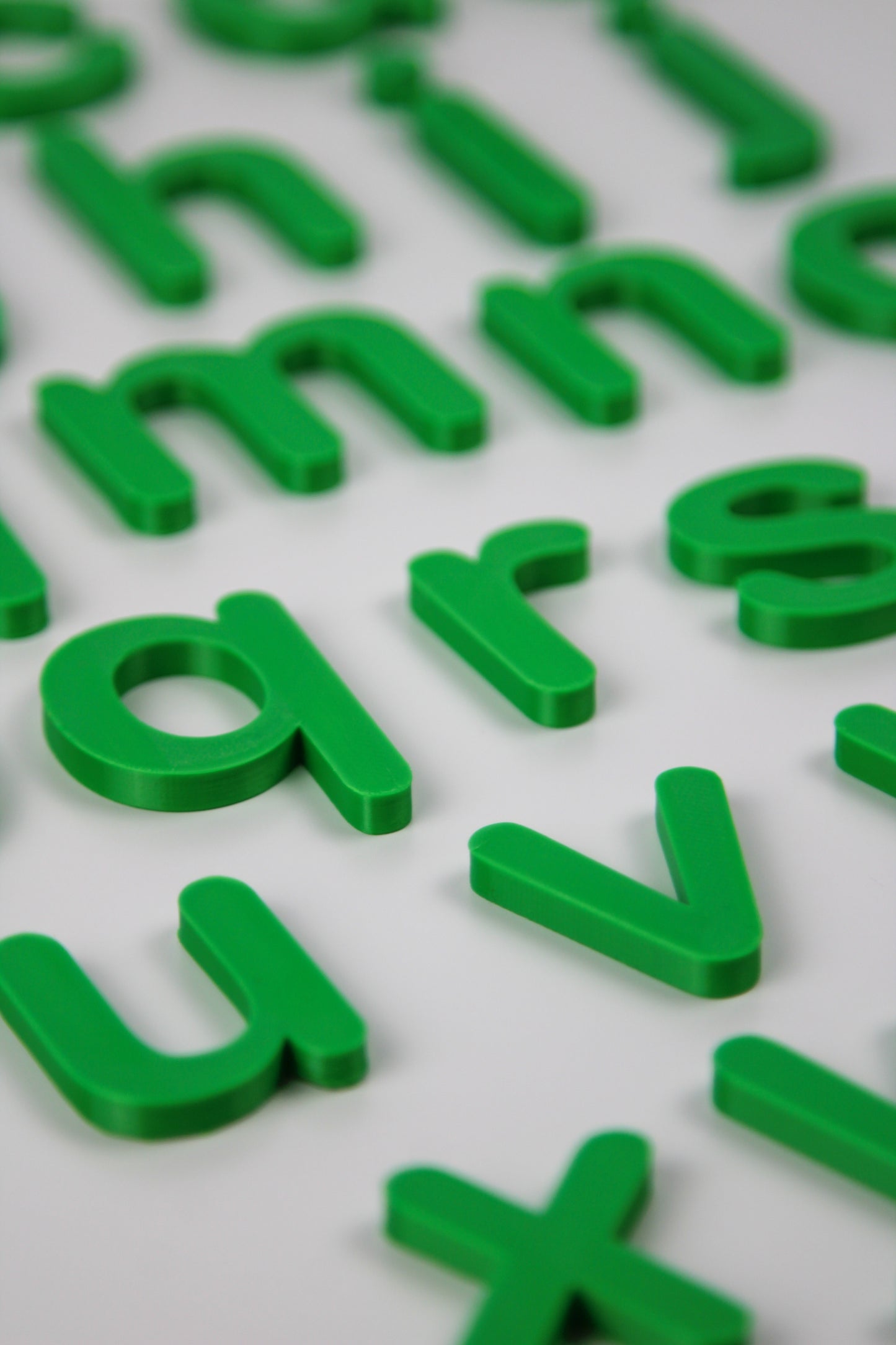 Alphabet minuscule pomme verte
