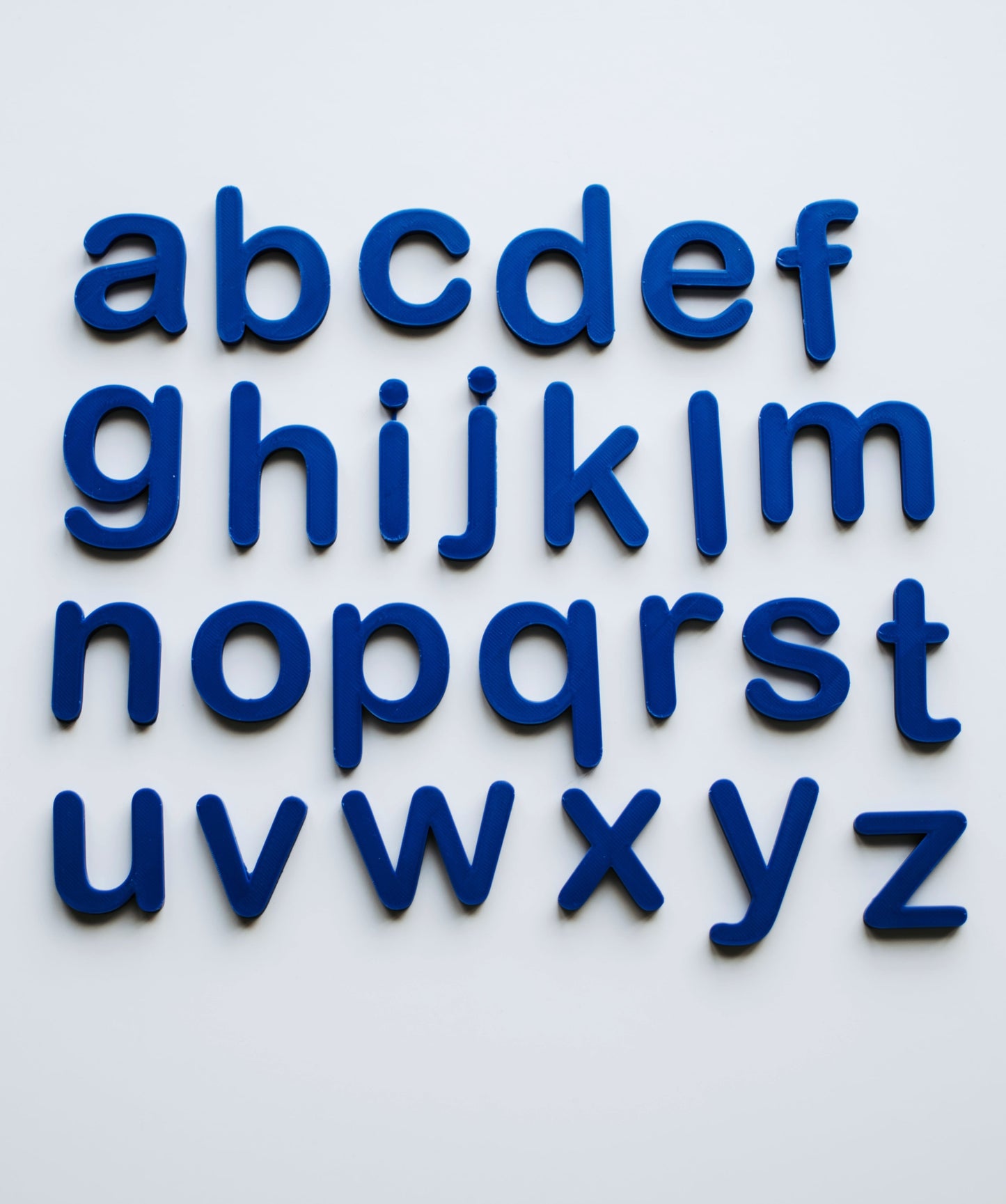 Alphabet minuscule bleu