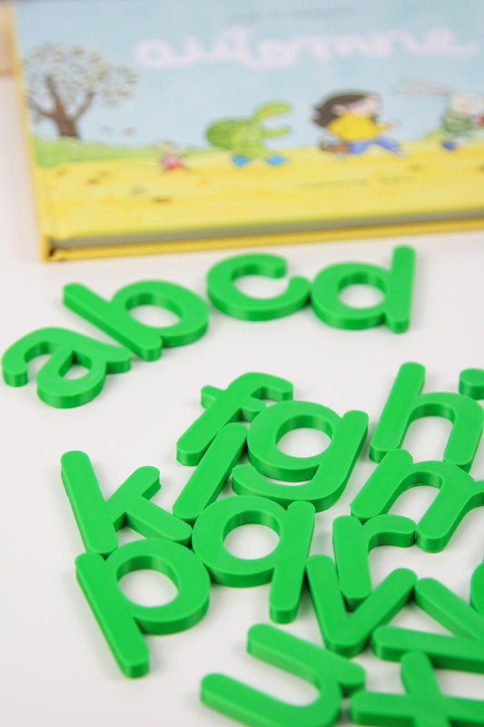 Alphabet minuscule pomme verte